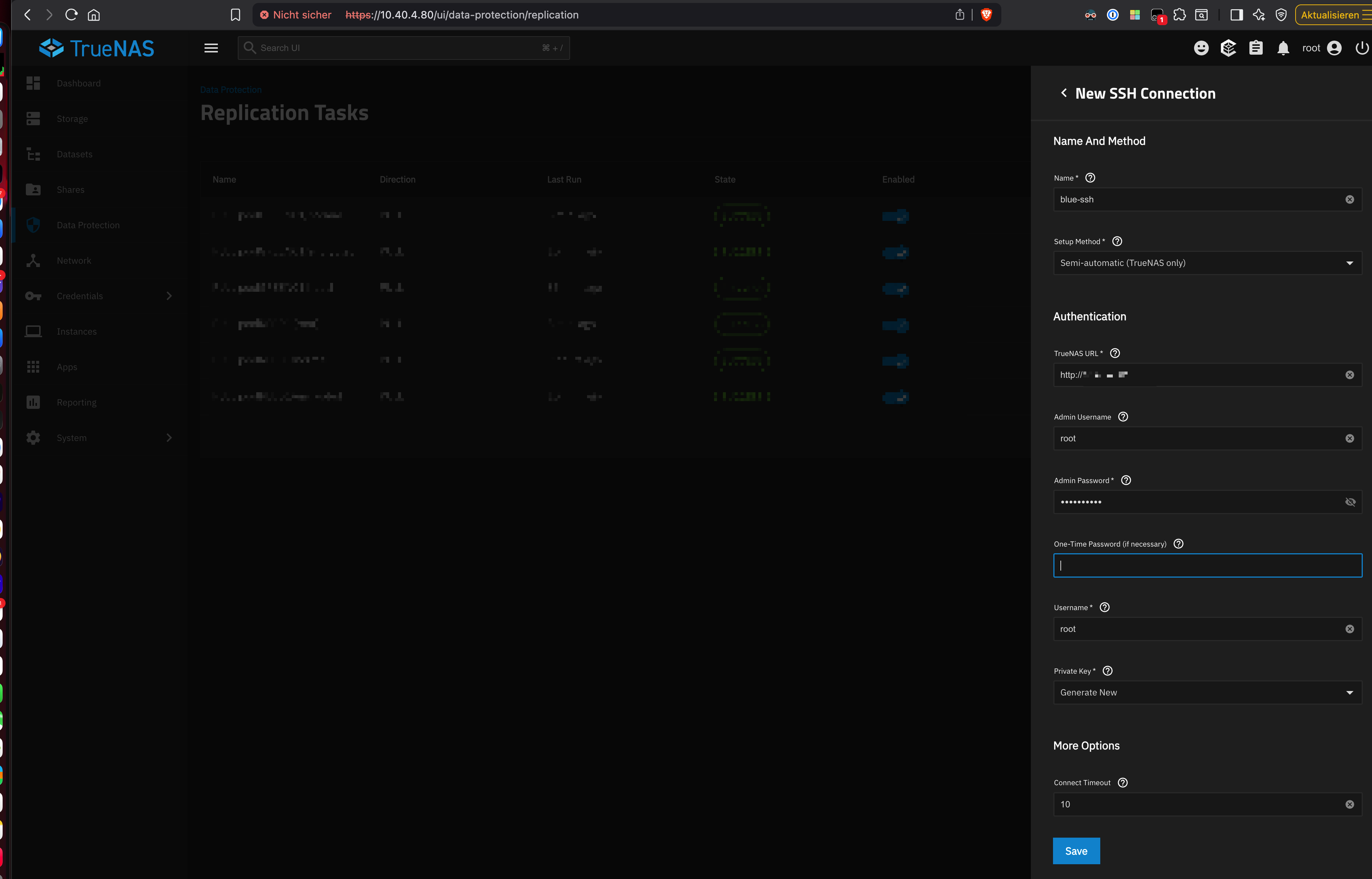 Push-Replikation – Replication Tasks Übersicht öffnen