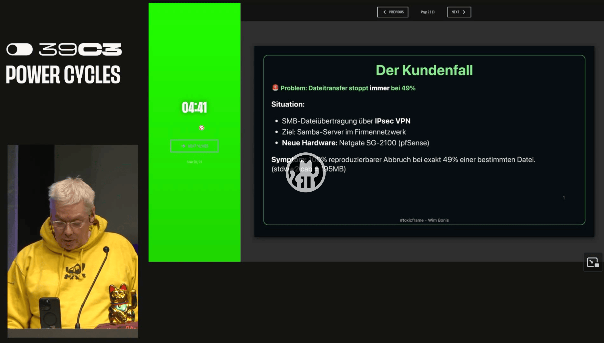 #toxicframe auf dem 39c3: Lightning Talk über einen vier Jahre alten ...